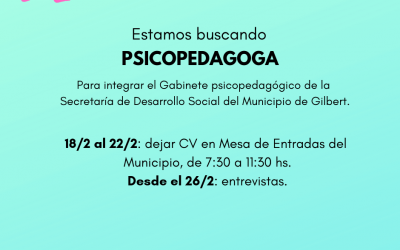 Busqueda Laboral – PSICOPEDAGOGA/O
