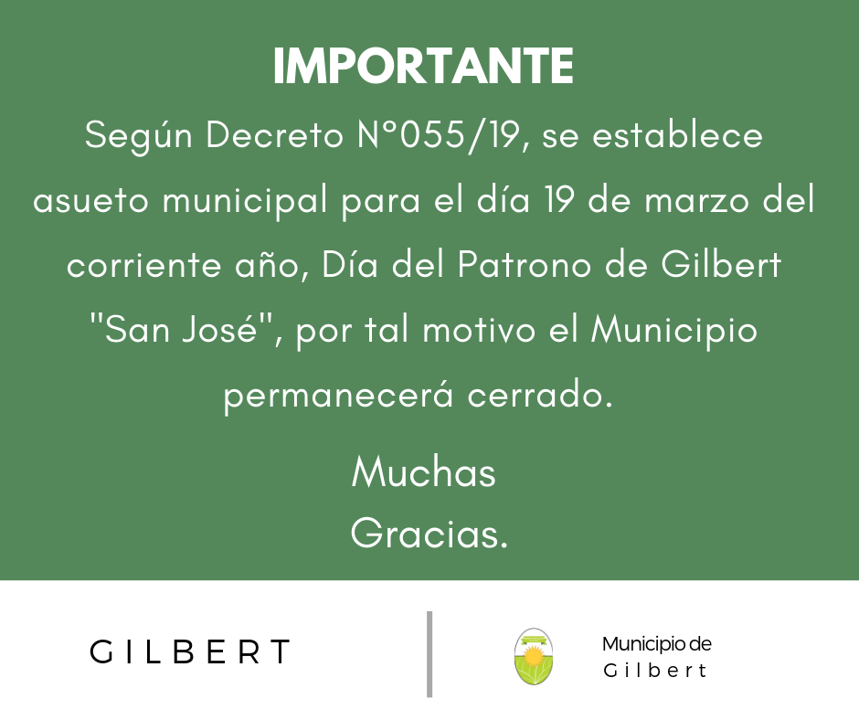 Asueto 19 de Marzo 2019