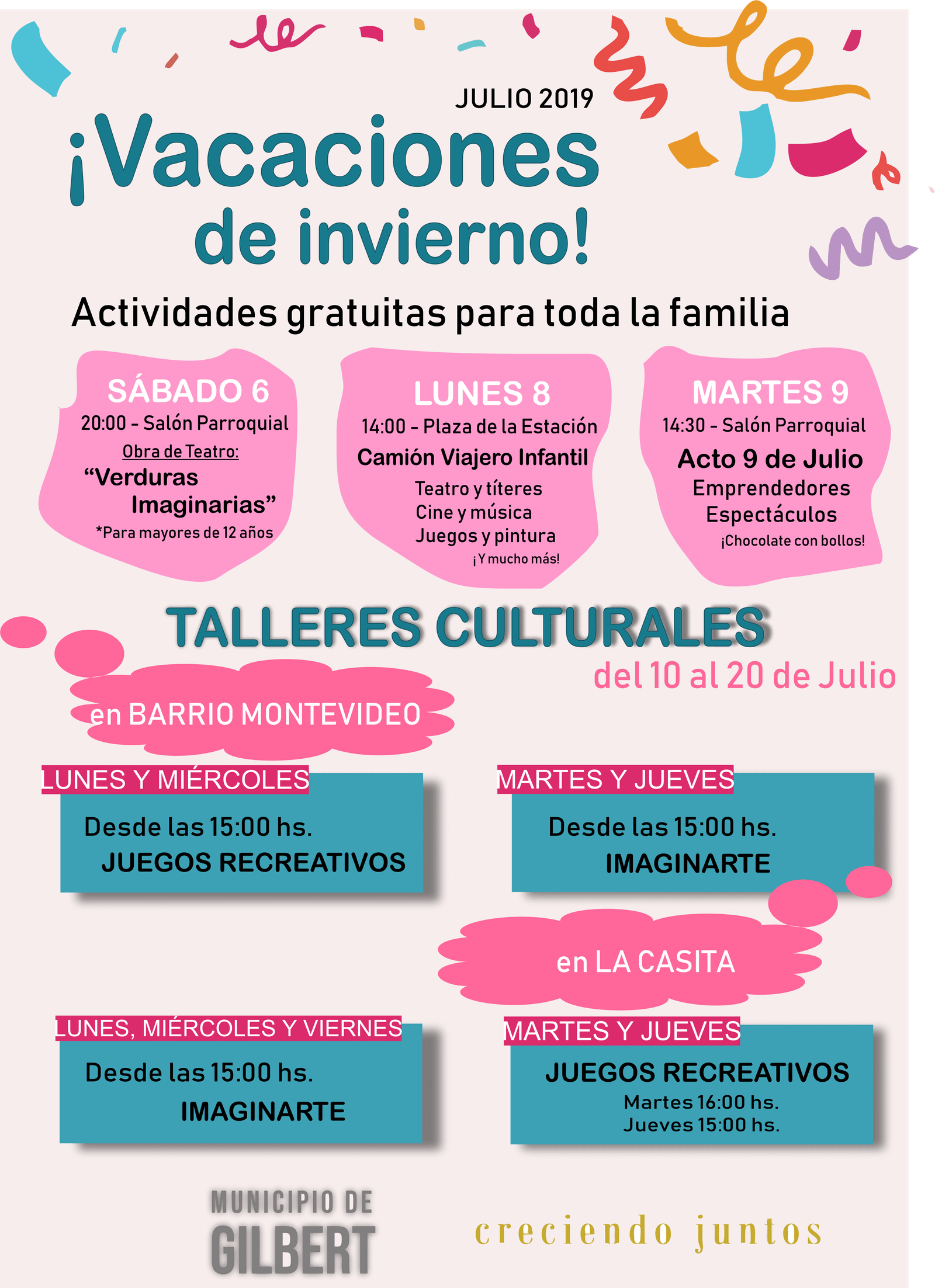 Agenda de actividades de invierno