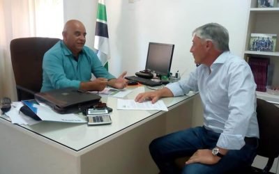 El Presidente Municipal Sr. Fabián Constantino recibió en su despacho al Viceintendente de la Localidad Vecina de Urdinarrain Sr. Jorge Riehme