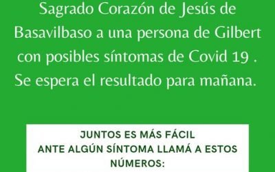 Se activó el Protocolo por posible caso de Covid 19.