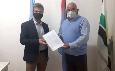 FIRMA DE CONVENIO PARA OBRA DE PAVIMENTO