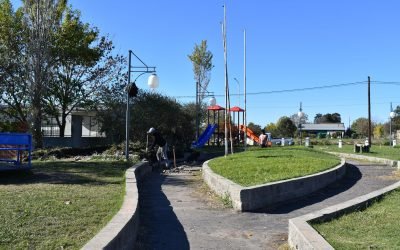 “SE ESTÁ LLEVANDO A CABO LA PUESTA EN VALOR DEL ESPACIO PÚBLICO UBICADO EN BARRIO NUEVA MONTEVIDEO DE LA LOCALIDAD, PLAZA SAN JOSÉ”.