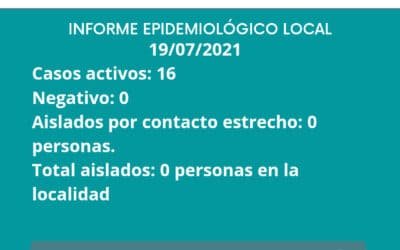 INFORME EPIDEMIOLOGICO GILBERT 19/07/2021