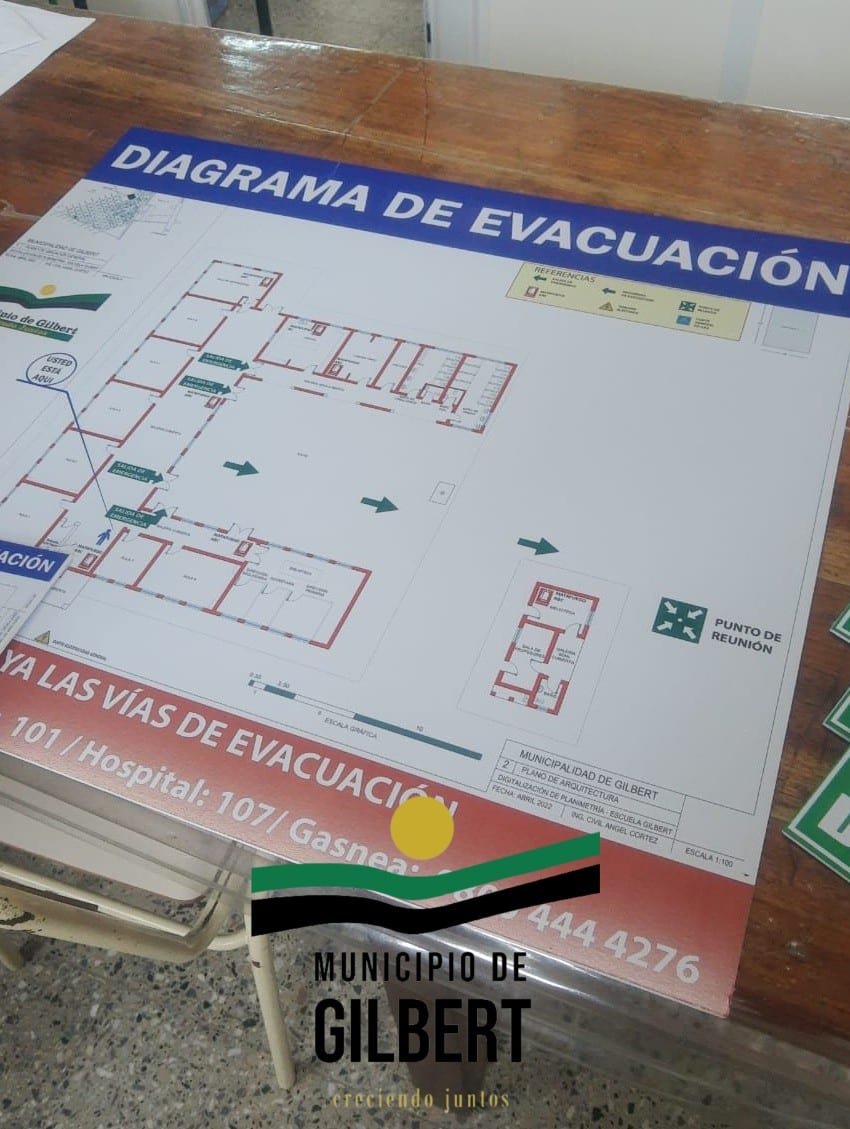 CARTELERÍA DE EMERGENCIA Y PLANOS DE EVACUACIÓN PARA LA ESCUELA Nº 27 MARIANO MORENO