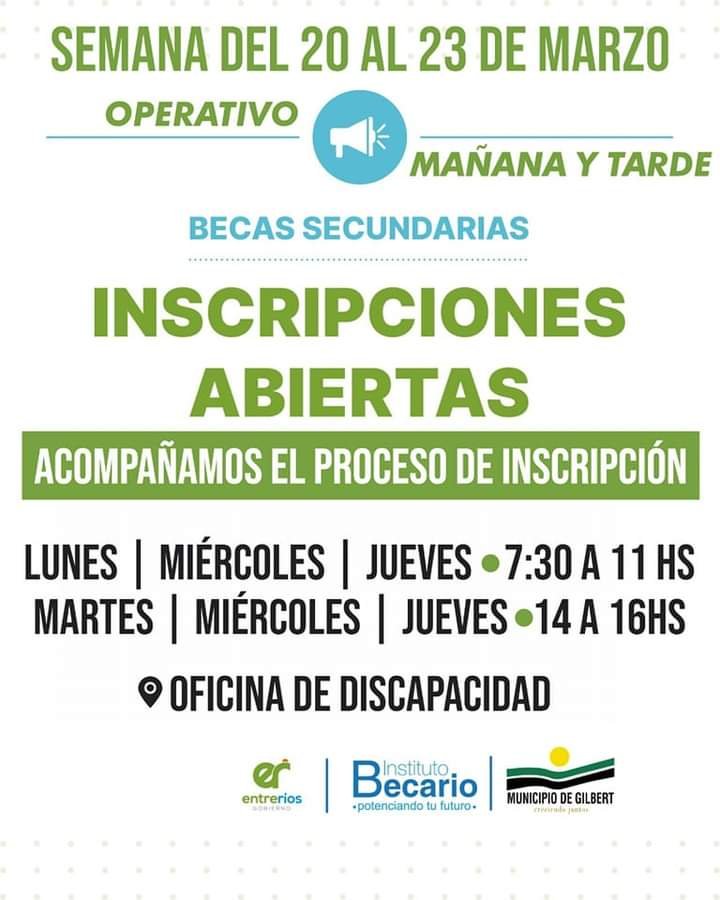 INSCRIPCIÓN PARA BECAS