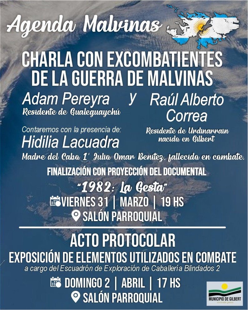 ACTIVIDADES EN GILBERT POR EL “DÍA DEL VETERANO Y DE LOS CAÍDOS EN LA GUERRA DE MALVINAS”