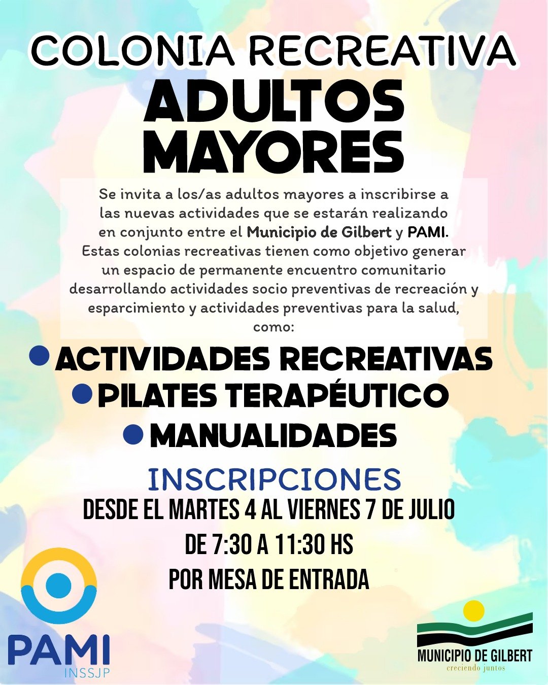 COLONIA RECREATIVA PARA PERSONAS MAYORES