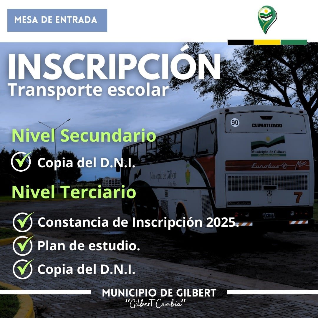 𝗜𝗡𝗦𝗖𝗥𝗜𝗣𝗖𝗜𝗢𝗡𝗘𝗦 𝗣𝗔𝗥𝗔 𝗘𝗟 𝗧𝗥𝗔𝗡𝗦𝗣𝗢𝗥𝗧𝗘 𝗘𝗦𝗖𝗢𝗟𝗔𝗥 𝗠𝗨𝗡𝗜𝗖𝗜𝗣𝗔𝗟