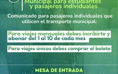𝗧𝗥𝗔𝗡𝗦𝗣𝗢𝗥𝗧𝗘 𝗠𝗨𝗡𝗜𝗖𝗜𝗣𝗔𝗟 | 𝗘𝘀𝘁𝘂𝗱𝗶𝗮𝗻𝘁𝗲𝘀 𝘆 𝗽𝗮𝘀𝗮𝗷𝗲𝗿𝗼𝘀 𝗶𝗻𝗱𝗶𝘃𝗶𝗱𝘂𝗮𝗹𝗲𝘀