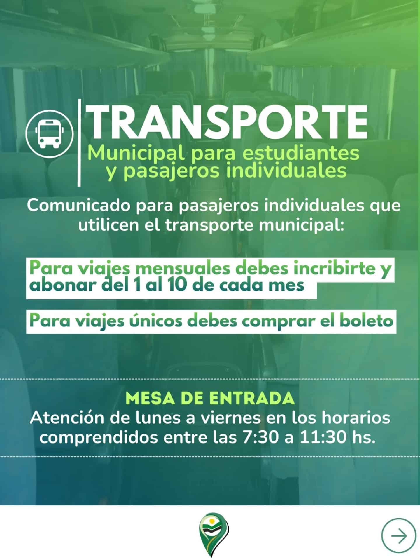 𝗧𝗥𝗔𝗡𝗦𝗣𝗢𝗥𝗧𝗘 𝗠𝗨𝗡𝗜𝗖𝗜𝗣𝗔𝗟 | 𝗘𝘀𝘁𝘂𝗱𝗶𝗮𝗻𝘁𝗲𝘀 𝘆 𝗽𝗮𝘀𝗮𝗷𝗲𝗿𝗼𝘀 𝗶𝗻𝗱𝗶𝘃𝗶𝗱𝘂𝗮𝗹𝗲𝘀