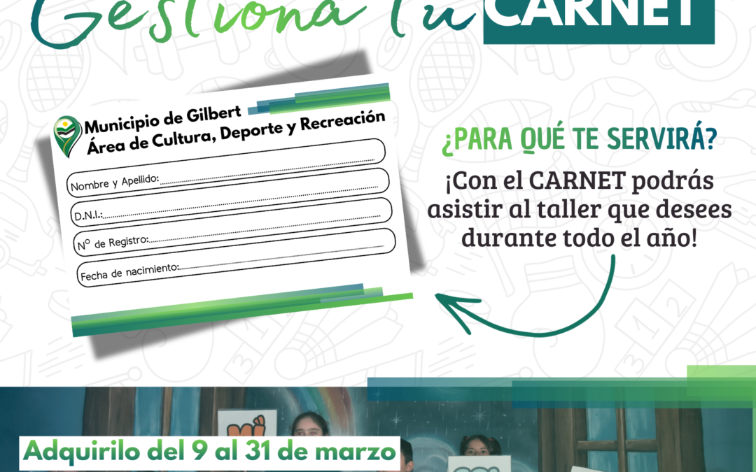 ¡𝗚𝗘𝗦𝗧𝗜𝗢𝗡𝗔́ 𝗧𝗨 𝗖𝗔𝗥𝗡𝗘𝗧 𝗣𝗔𝗥𝗔 𝗟𝗢𝗦 𝗧𝗔𝗟𝗟𝗘𝗥𝗘𝗦 𝟮𝟬𝟮𝟲! 🎫✨